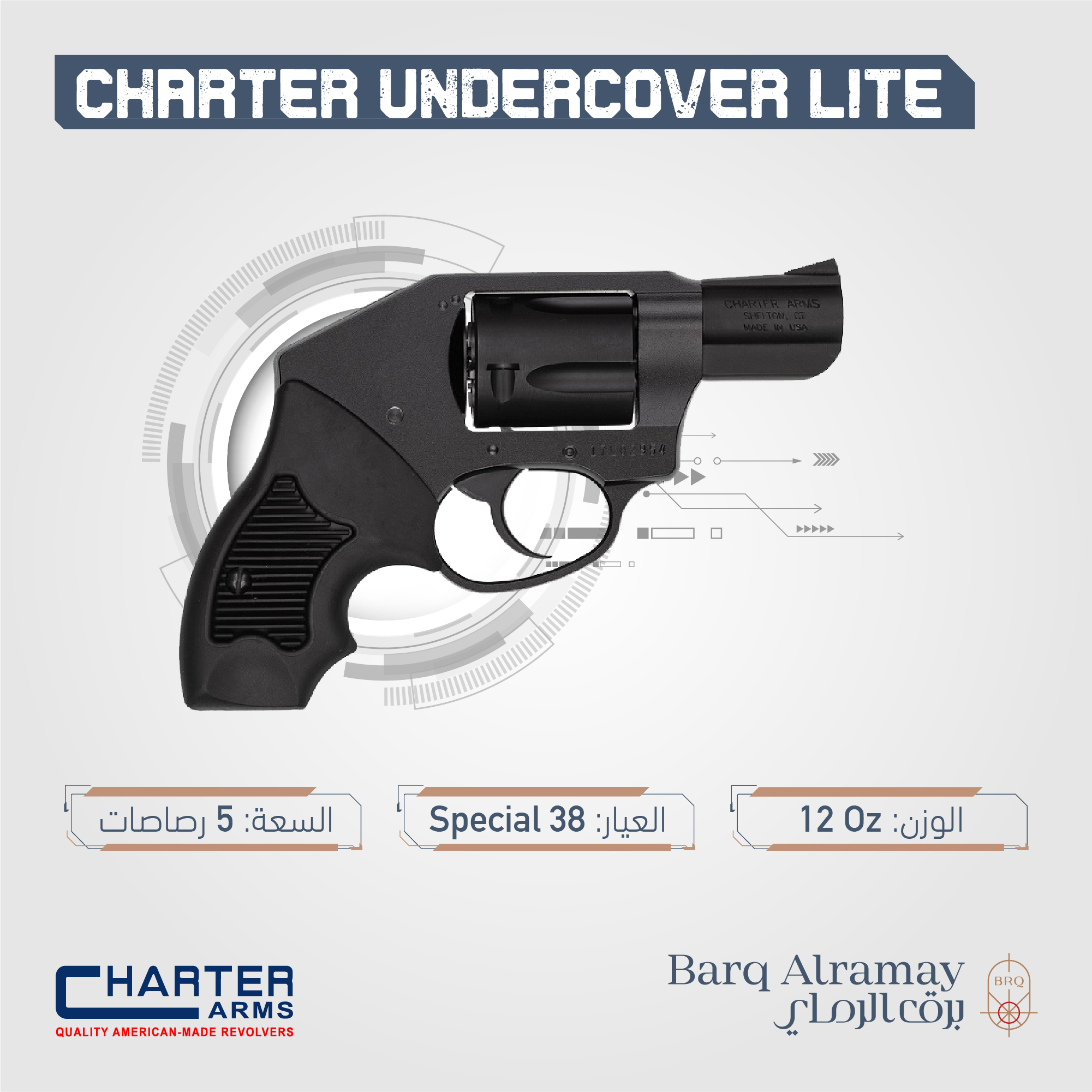 ( تسليم فوري ) Charter FireArms Model Undercover Lite
