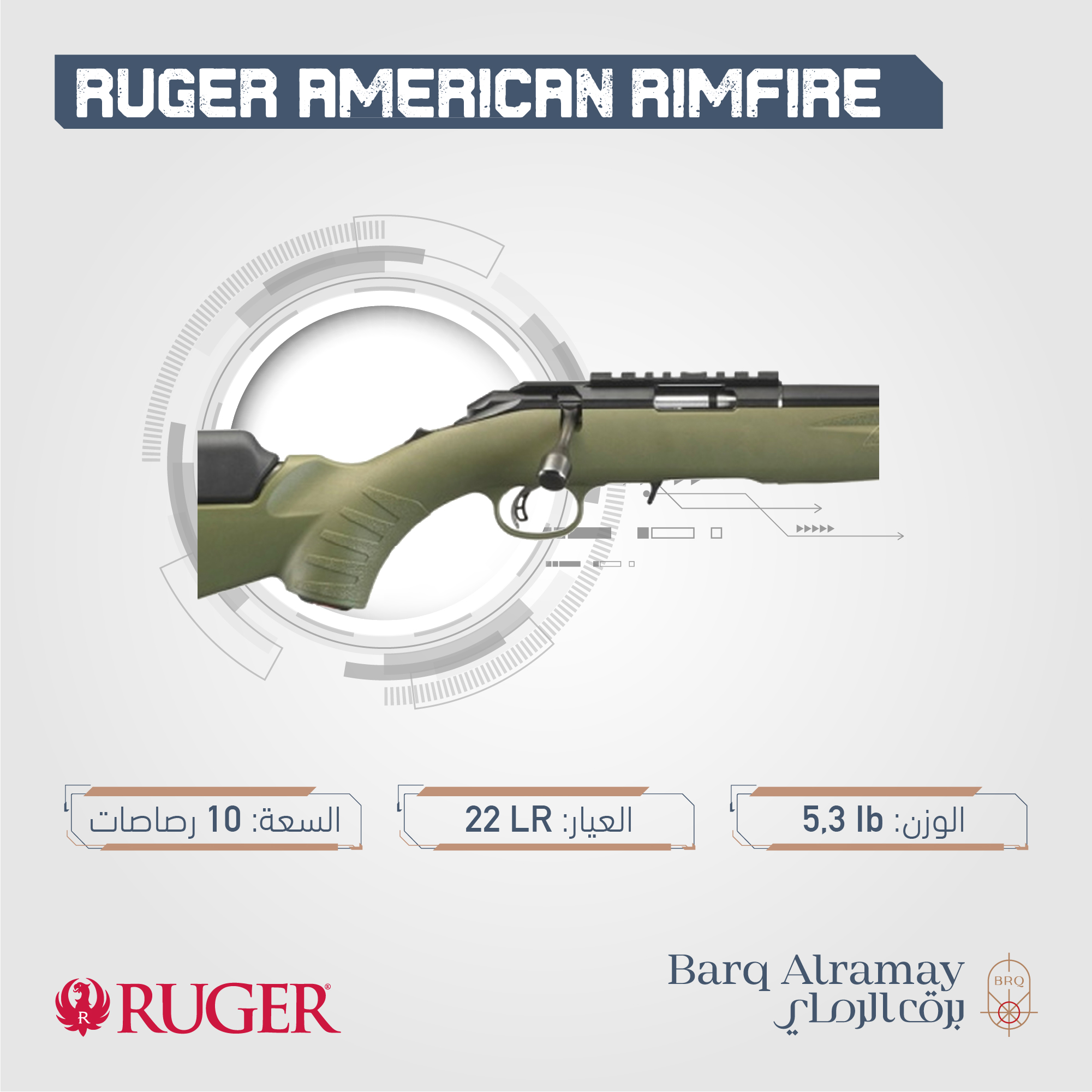 ( تسليم فوري ) RUGER RIFLE  