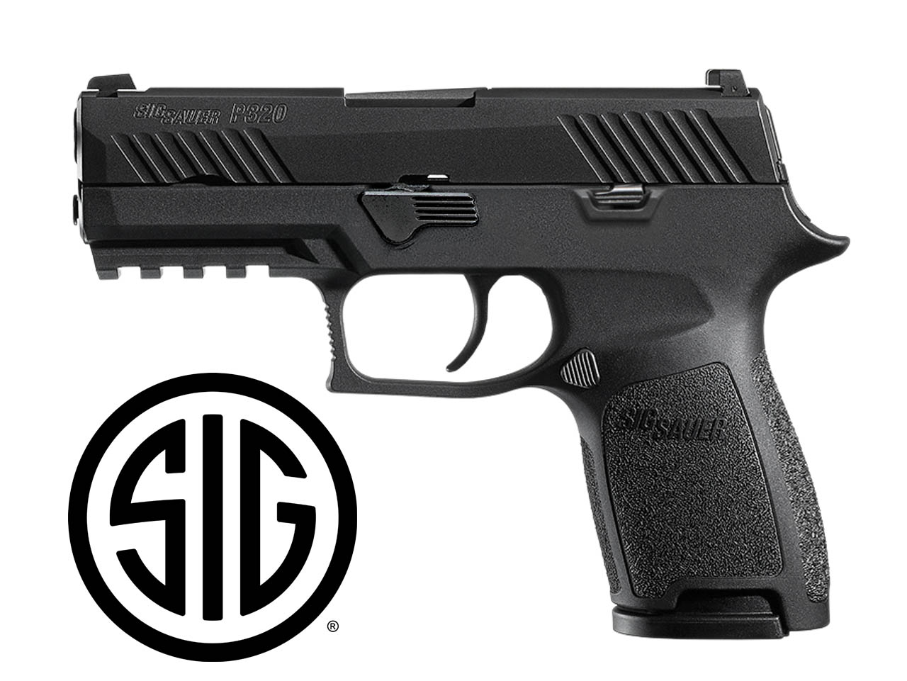 (تسليم فوري) سق ساور  P320 Carry  عيار 9 ملي ، لون أسود ، عدد 2 مخزن سعة 17 طلقة ، سبطانة  3.9 انش