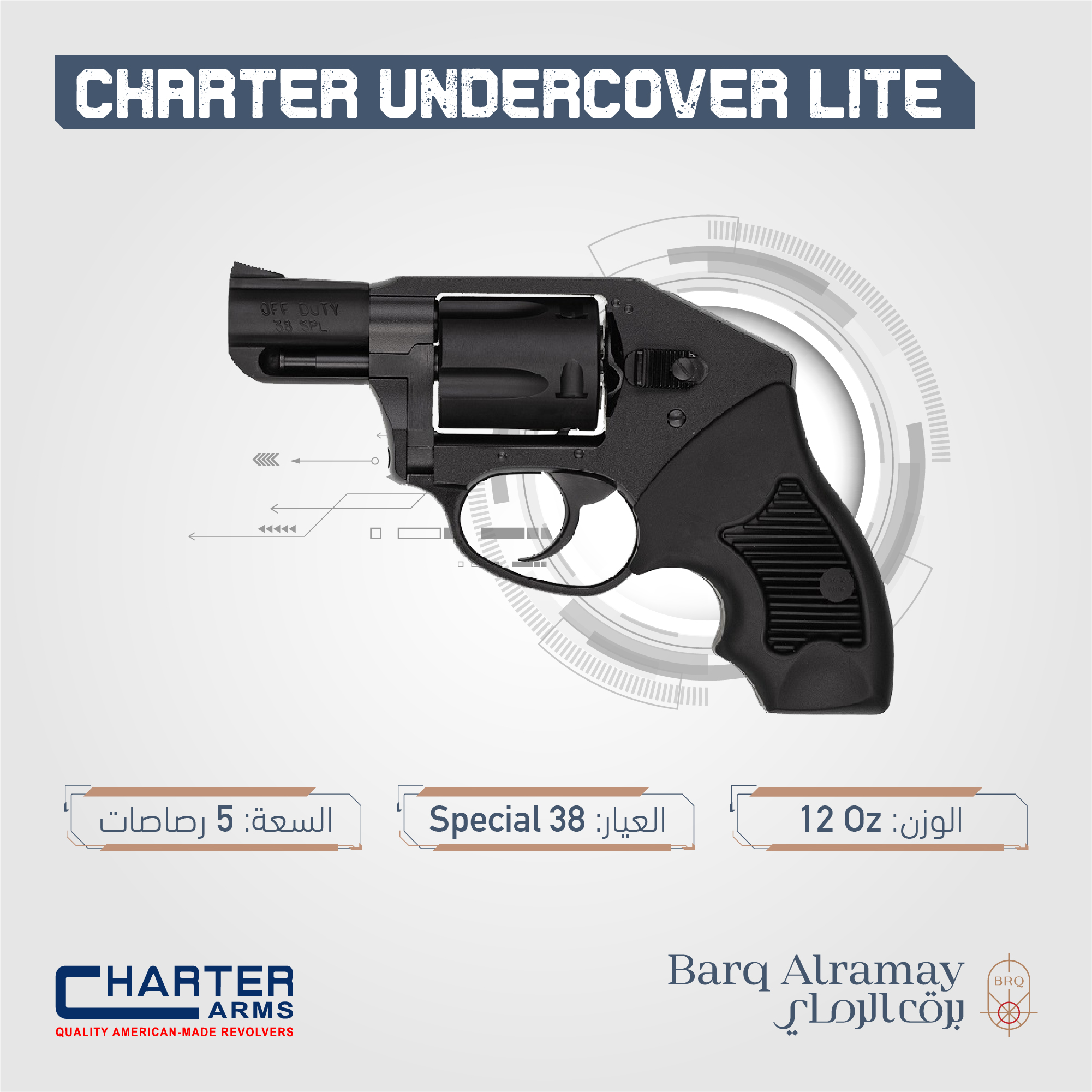 ( تسليم فوري ) Charter FireArms Model Undercover Lite
