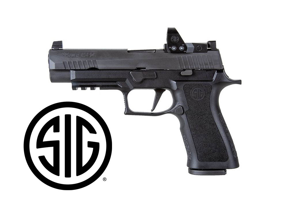 P320, 9MM, 4.7IN, X-SERIES, BLK, STRIKER, X-RAY 3 SUPP SIGHTS, MOD POLY X GRIP, (2) 17RD STEEL MAG,  ROMEO1PRO, RAIL