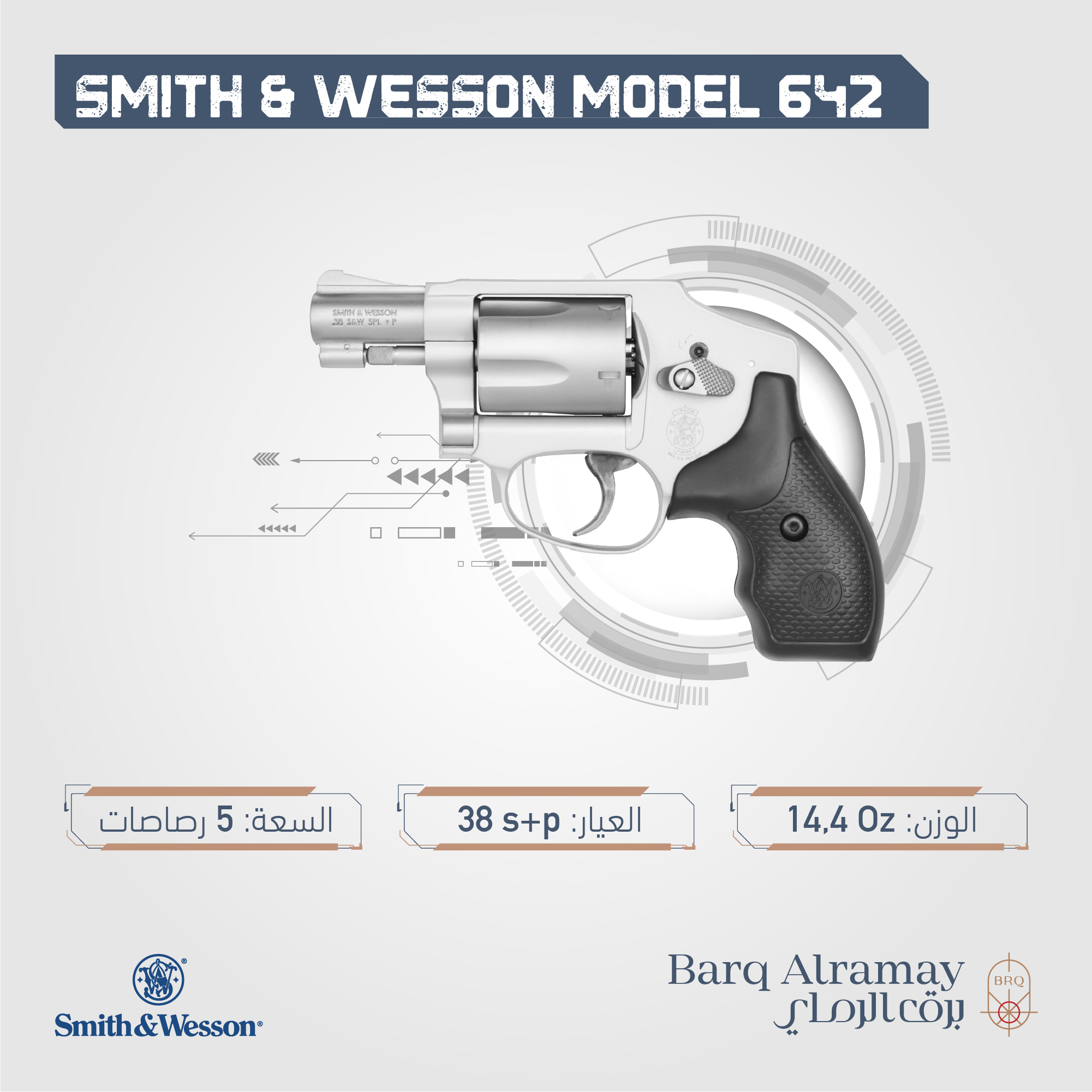( تسليم فوري ) smith & wesson model 642 SKU 163810